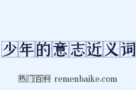 少年的意志近义词是什么意思的图片